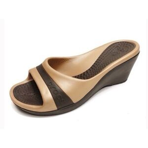 Crocs Sassari Wedge Sandals Tan